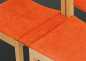 Preview: Kirchenstuhl Linea 120 S-01, mit Sitzpolster
