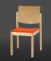Preview: Kirchenstuhl Linea 120 B-01, mit Sitzpolster