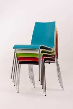 Schalenstuhl mit Chromgestell Modell ST-80-Andi ohne Polster